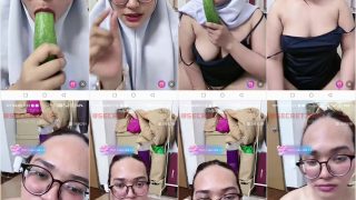 Yungrosa Awek Tudung Malay Live Lancap Pakai Timun