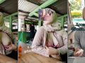 Sazkia Hijab Eksib Toket di Warung Mie Ayam